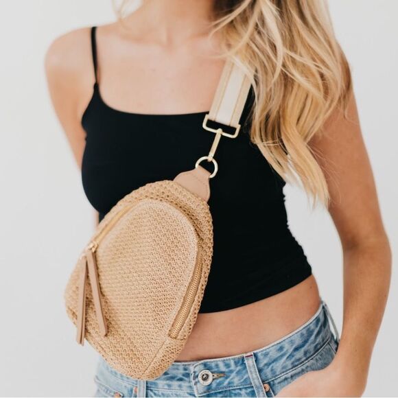 - Pretty Simple Rowan Raffia  Sling Bag Pretty Simple Rowan Raffia Sling Bag - stein-coach.com main image 2